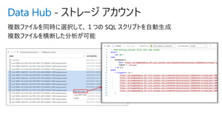 Data Hub - ストレージ アカウント
 