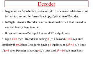 Decoders in digital electronics | PPTX