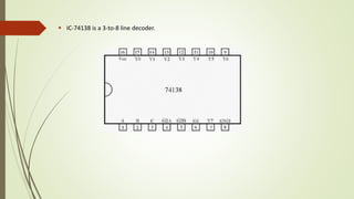  IC-74138 is a 3-to-8 line decoder.
 