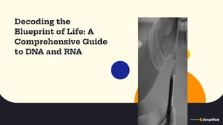 Decoding the
Blueprint of Life: A
Comprehensive Guide
to DNA and RNA
 