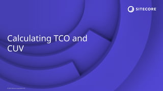 © 2024 Sitecore Corporation A/S.
Calculating TCO and
CUV
 