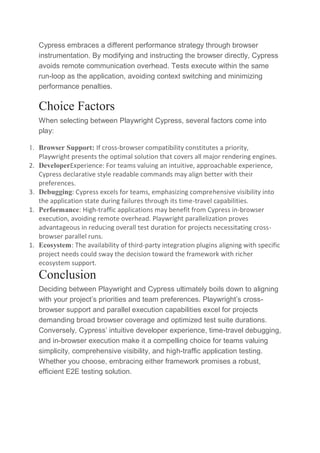 Decoding E2E Testing frameworks Playwright and Cypress Compared.pdf ...