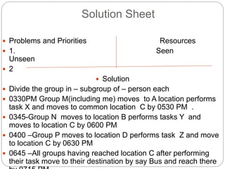 Decoding group planning exercise in SSB | PPTX