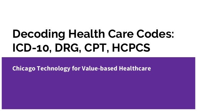 Decoding Healthcare Codes Icd 10 Drg Cpt Hcpcs