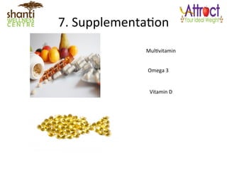 7.	
  SupplementaLon	
  
MulLvitamin	
  
Omega	
  3	
  
Vitamin	
  D	
  
 