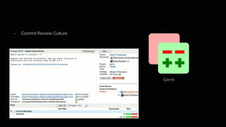 - Commit Review Culture
Gerrit
 