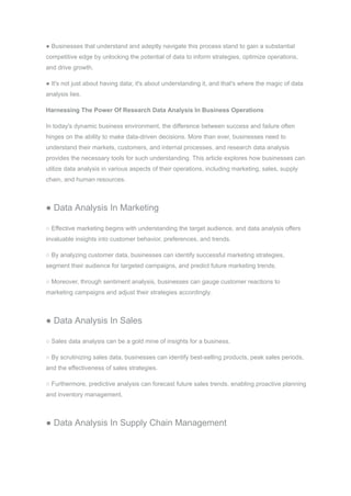 Data-Driven Decisions: Unraveling Business Insights Through Research ...