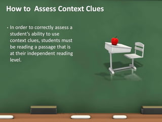 How to  Assess Context Clues 