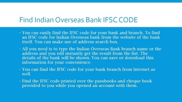 Decoding The Indian Overseas Bank Ifsc Code