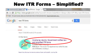 Decoding the new ITR forms | PDF