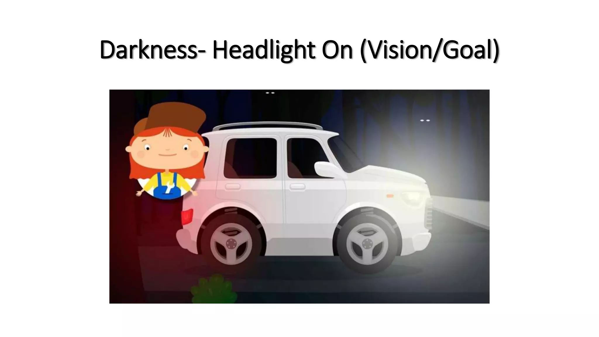 Darkness- Headlight On (Vision/Goal)
 