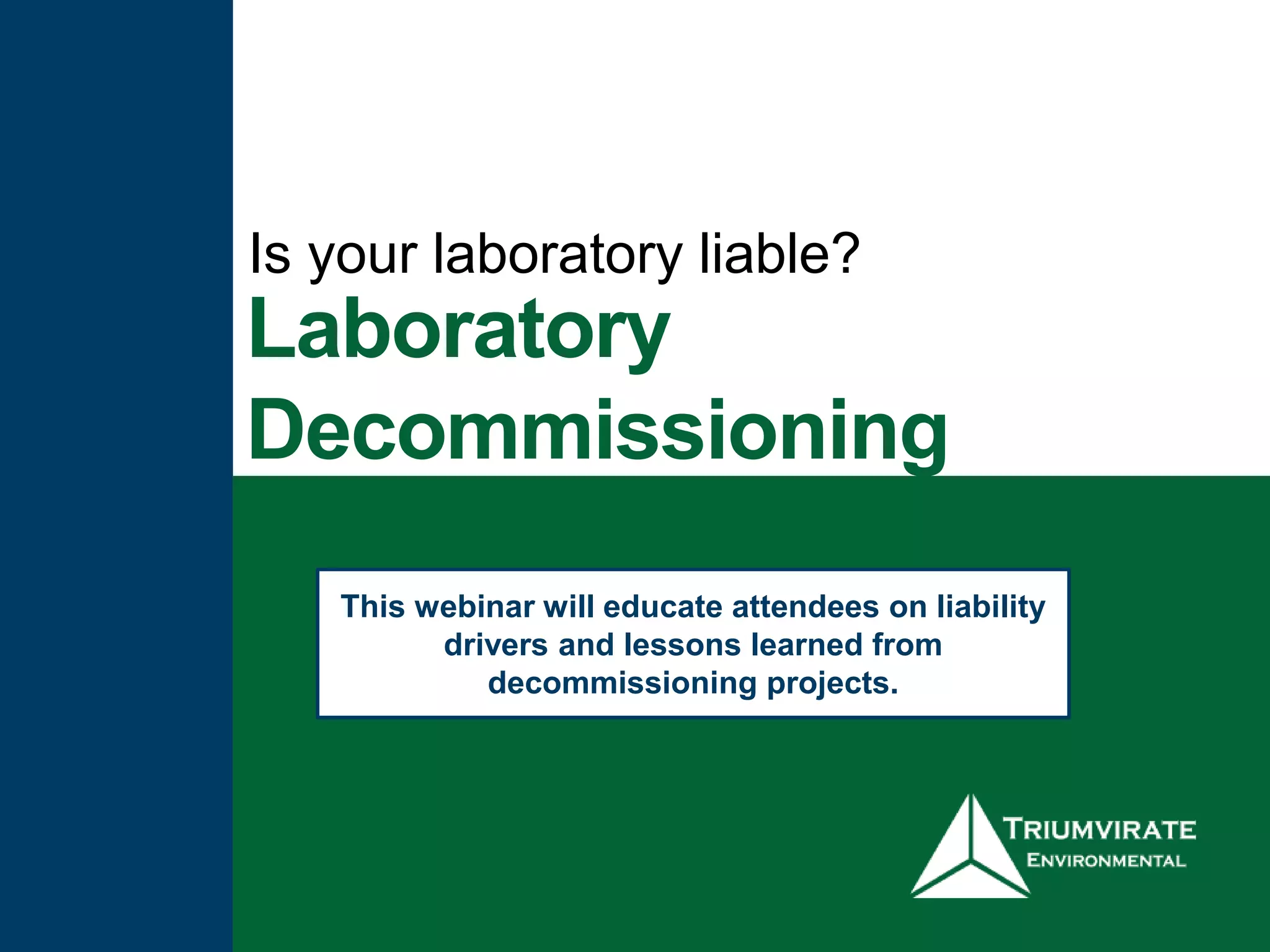 Lab Is Your Lab Liable? PPT