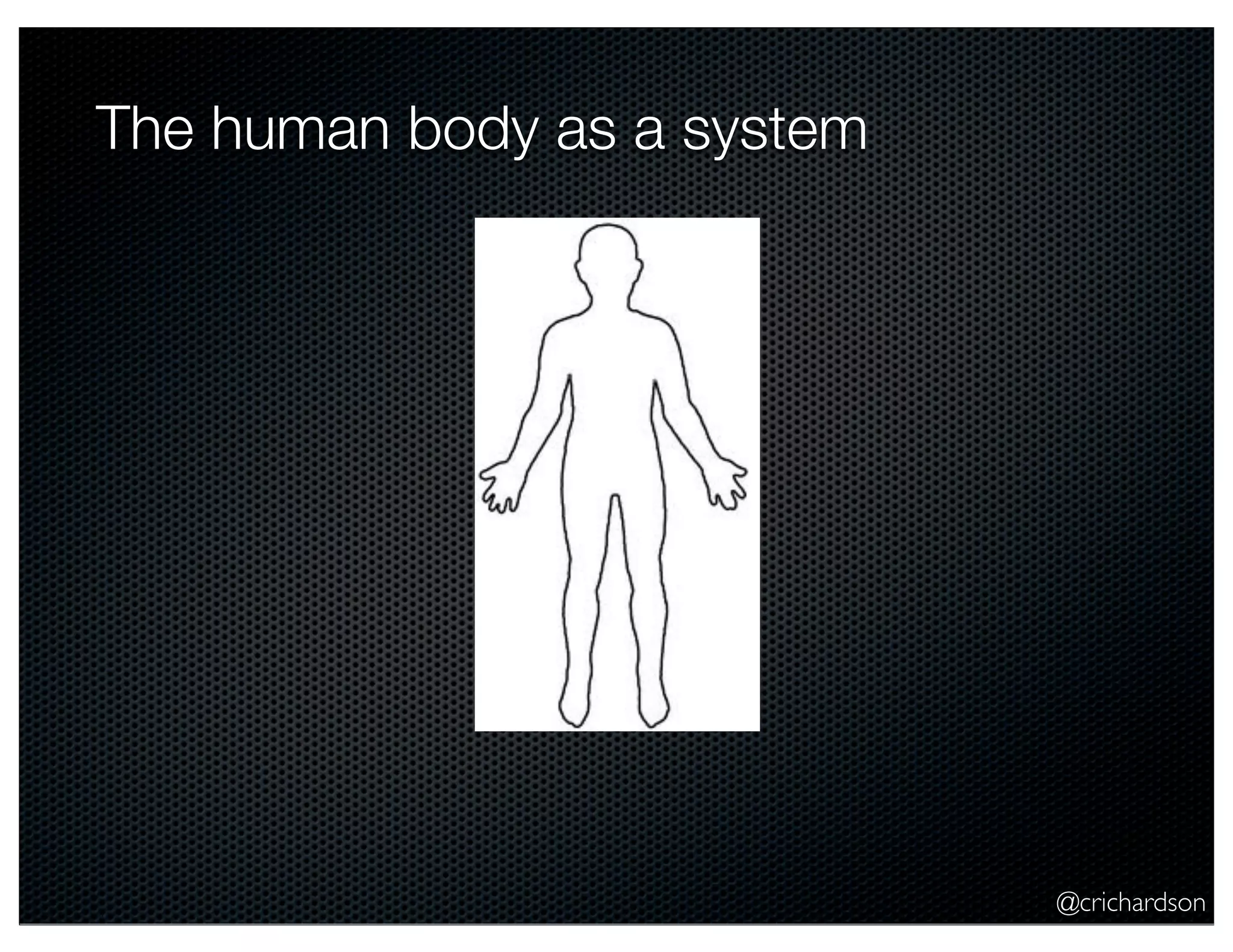 The human body as a system

@crichardson

 