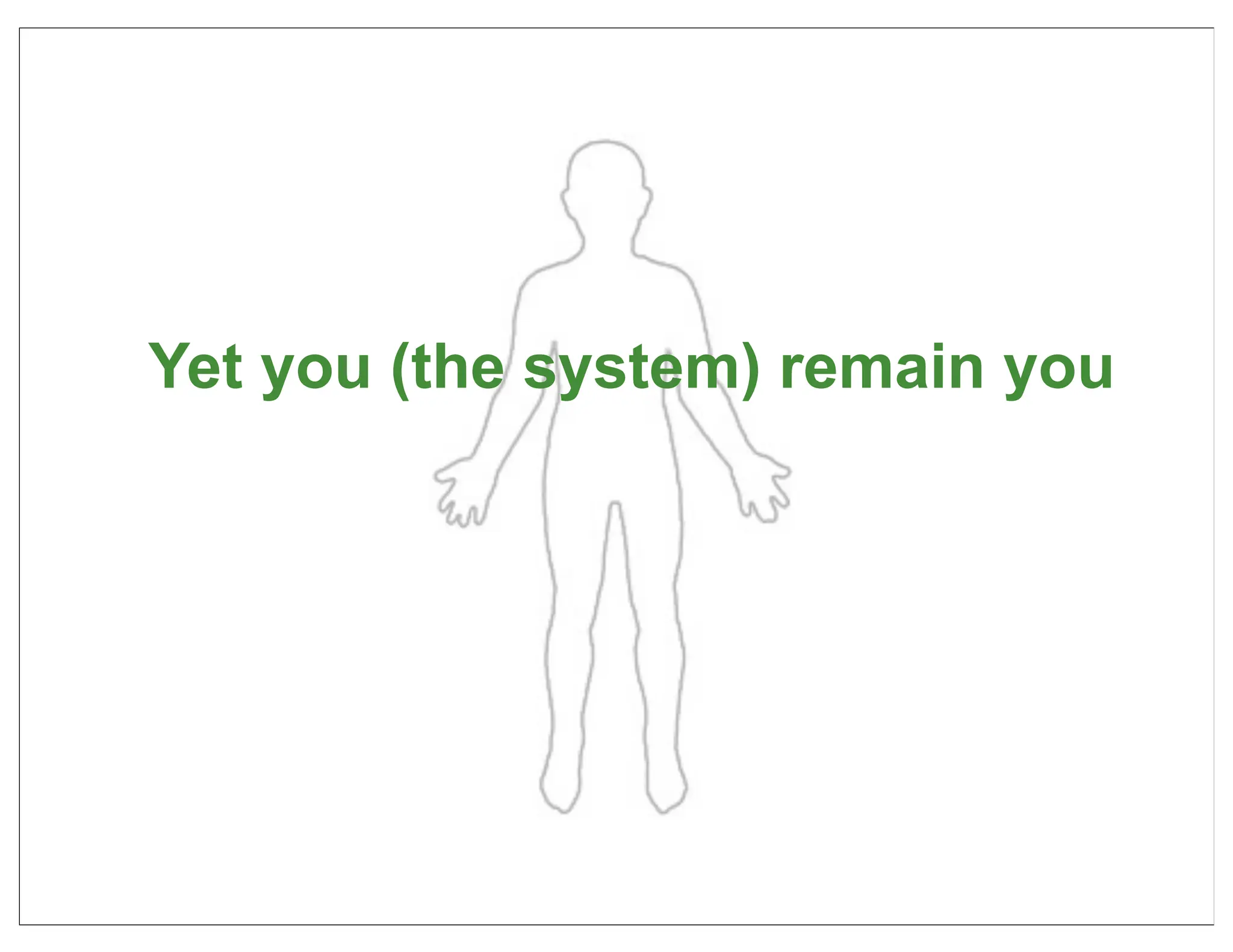 Yet you (the system) remain you




                                  36
 