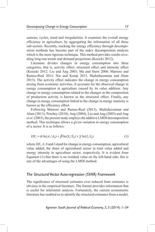 Energy Consumption in Agricultural Sector | PDF
