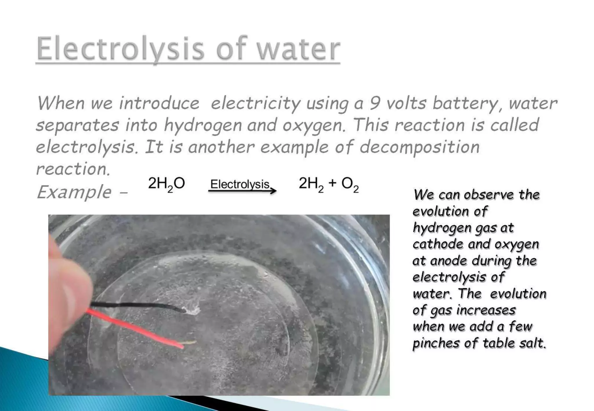 Types of Decomposition reaction