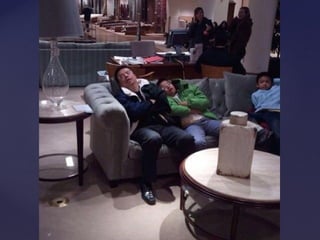 De compras con la esposa