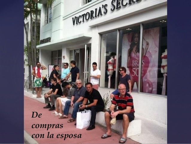 {{
De
compras
con la esposa
 