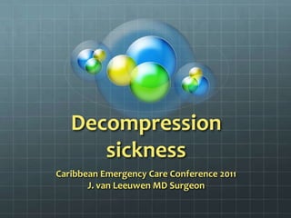 Decompression sickness Caribbean Emergency Care Conference 2011 J. van Leeuwen MD Surgeon 