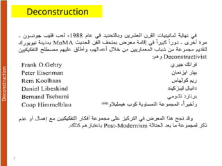 7
Deconstruction
 