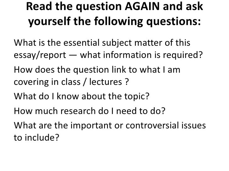 deconstructing an essay question