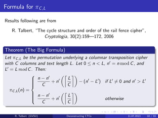 Deconstructing Columnar Transposition Ciphers | PDF