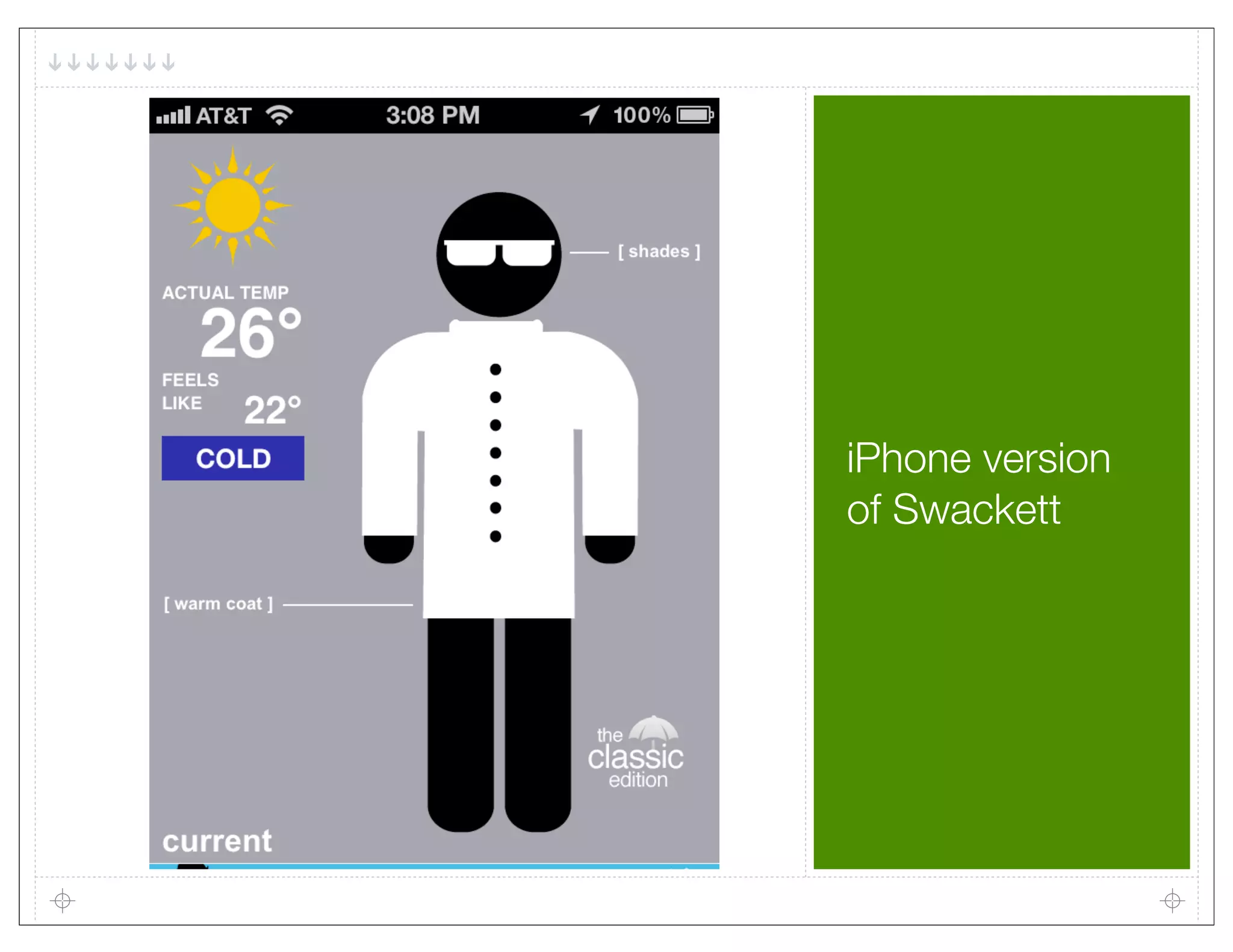 iPhone version
of Swackett
 