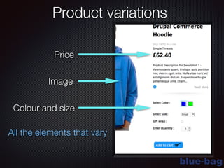 blue-bag
Product variations
Price
Colour and size
All the elements that vary
Image
 