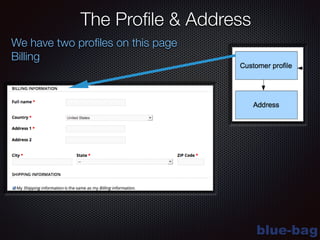 blue-bag
The Proﬁle & Address
We have two proﬁles on this page
Billing
 