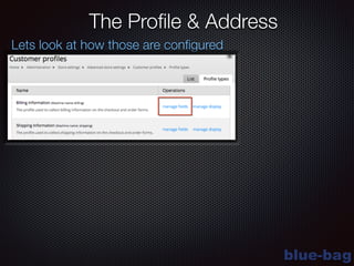 blue-bag
The Proﬁle & Address
Lets look at how those are conﬁgured
 