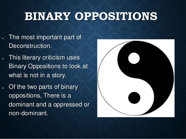what is binary opposition in deconstruction