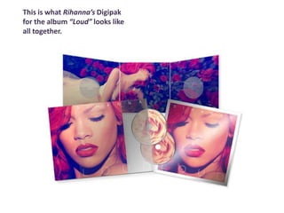 This is what Rihanna’s Digipak
for the album “Loud” looks like
all together.

 
