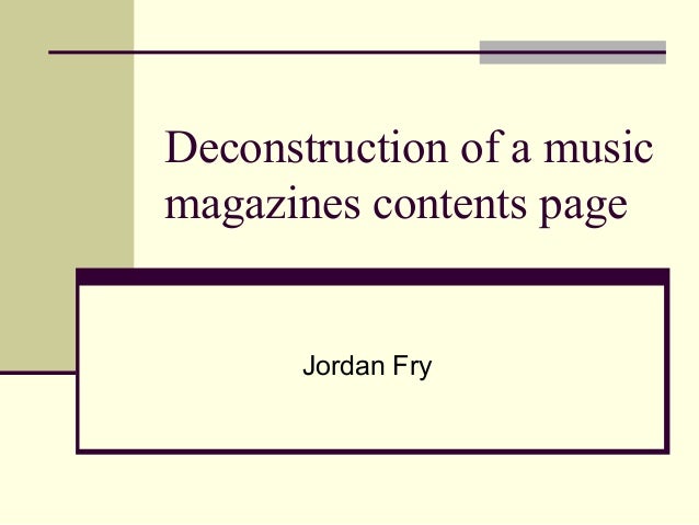 Deconstruction music online dissertation