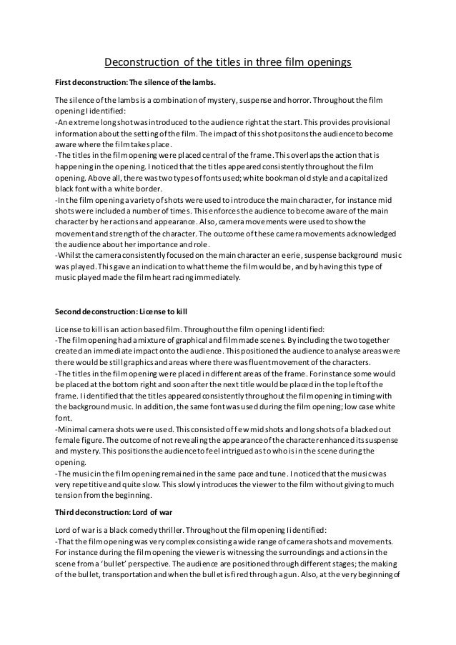 Film deconstruction essay 08 picture