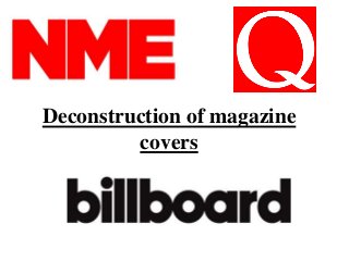 Deconstruction of magazine 
covers 
 