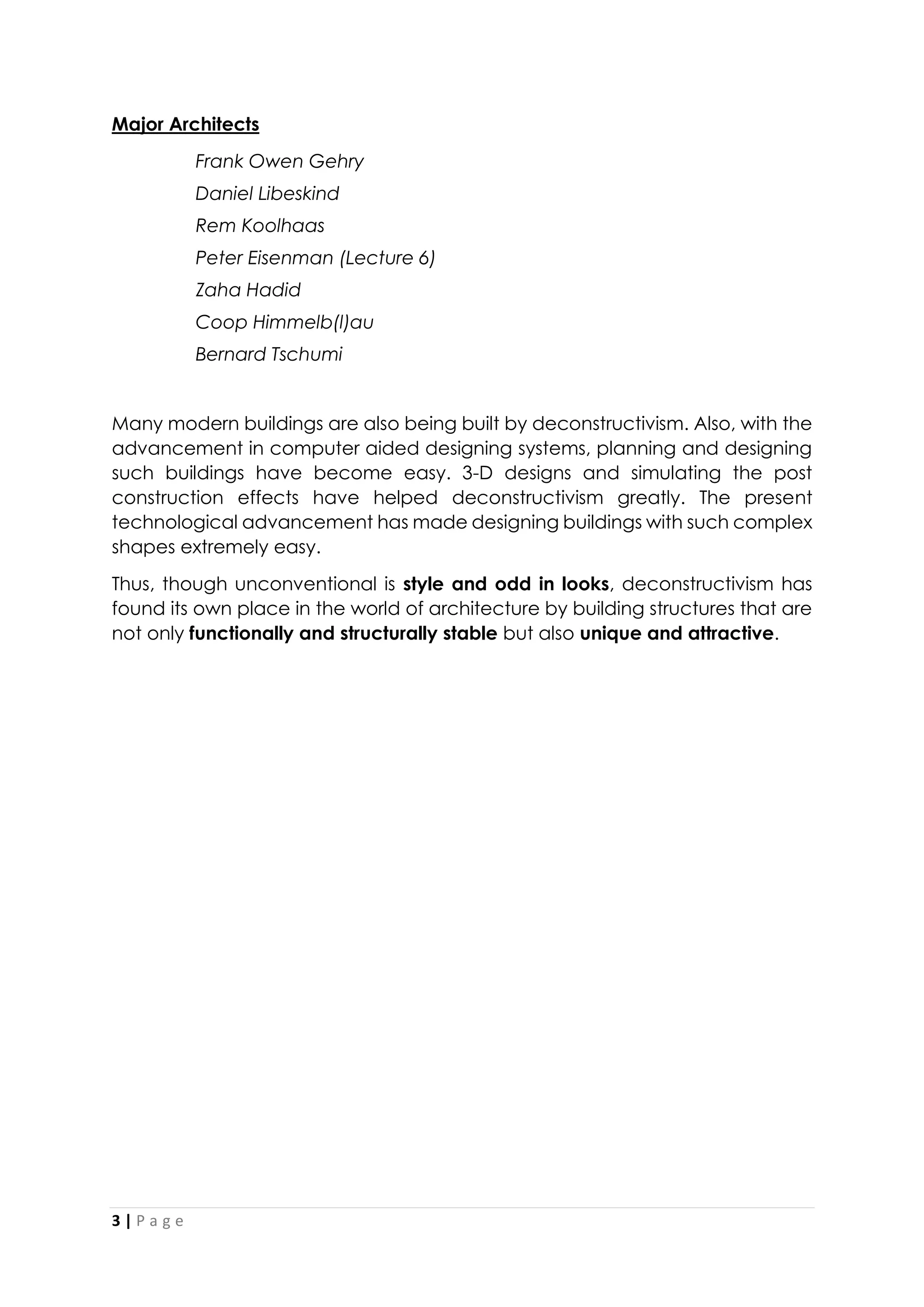 Deconstructivism in Architecture | PDF