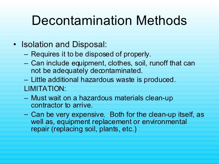 Decontamination