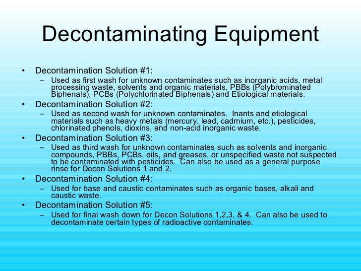 Decontamination