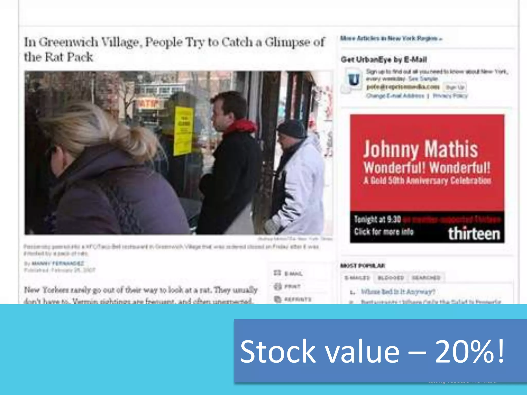 Stock value – 20%!