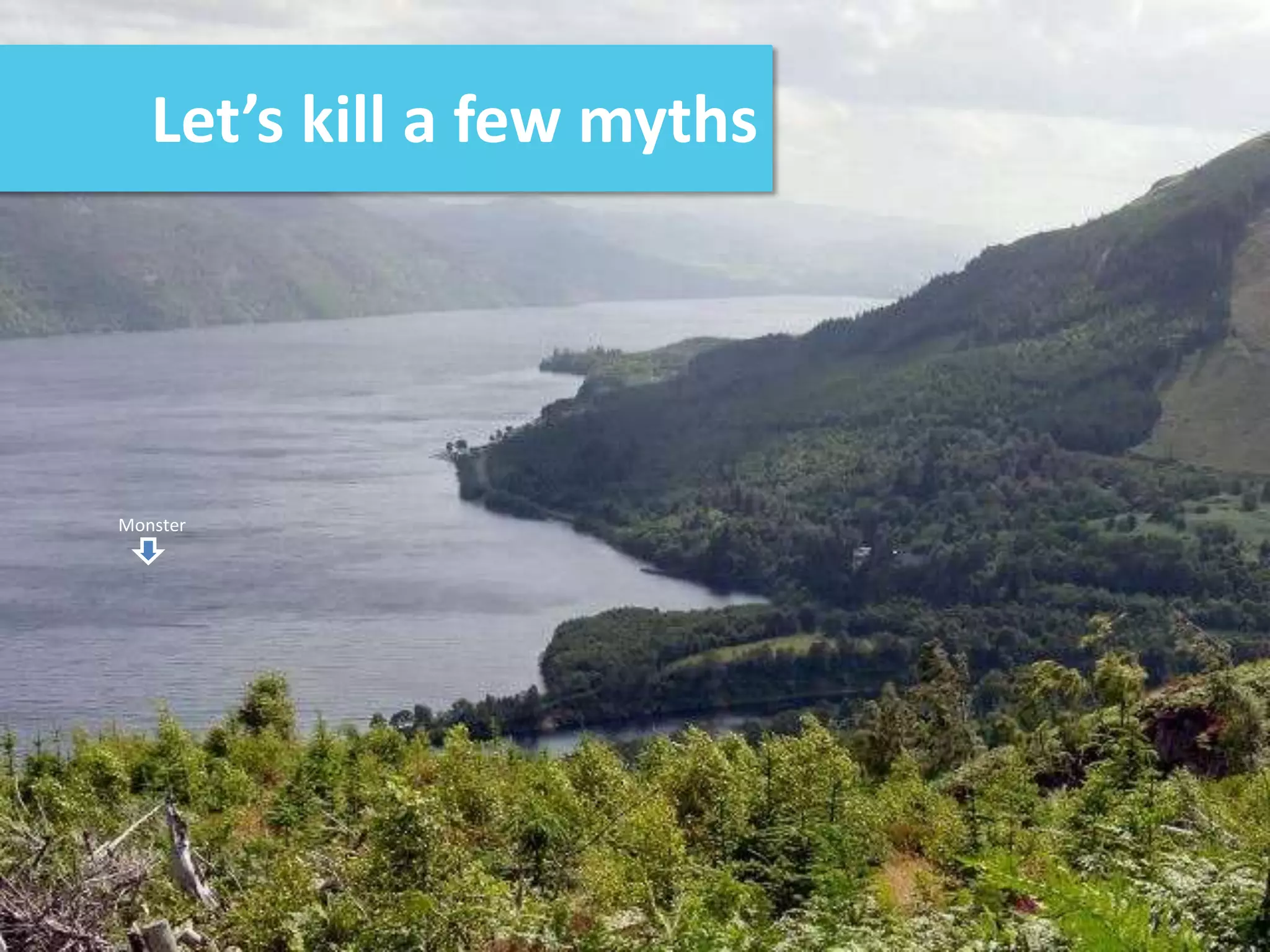 Let’skill a few mythsMonster