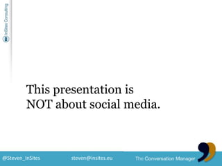 Thispresentation isNOT aboutsocial media.<br />