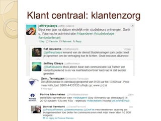 Klant centraal: klantenzorg
 