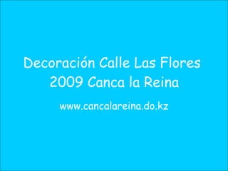 Decoración Calle Las Flores  2009 Canca la Reina www.cancalareina.do.kz 