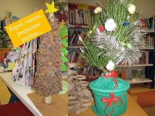 Papel, ramos, 
pequenas 
pinhas… 
 