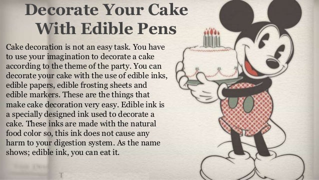 Decorate Your Cake With Edible Pens
