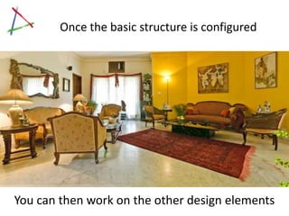 Once the basic structure is configured




          Click on image to view the Laroiya home



You can then work on the other design elements
 