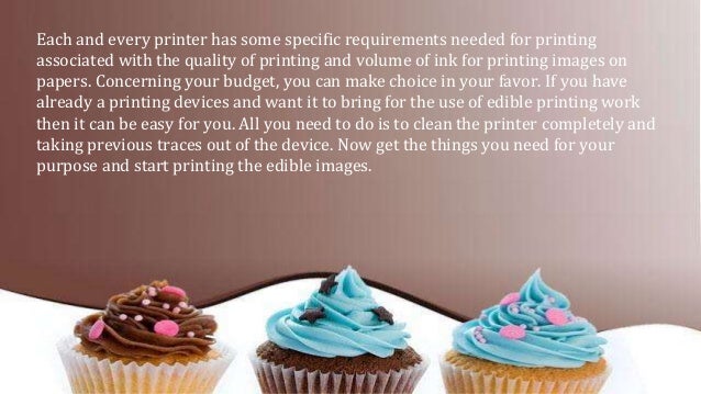 edible printer for baking