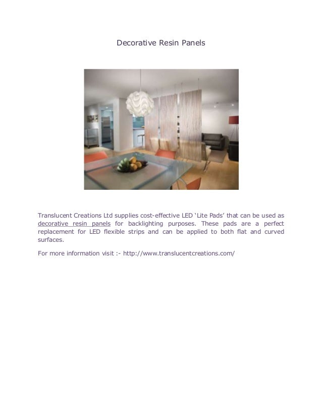 Decorative Resin Panels