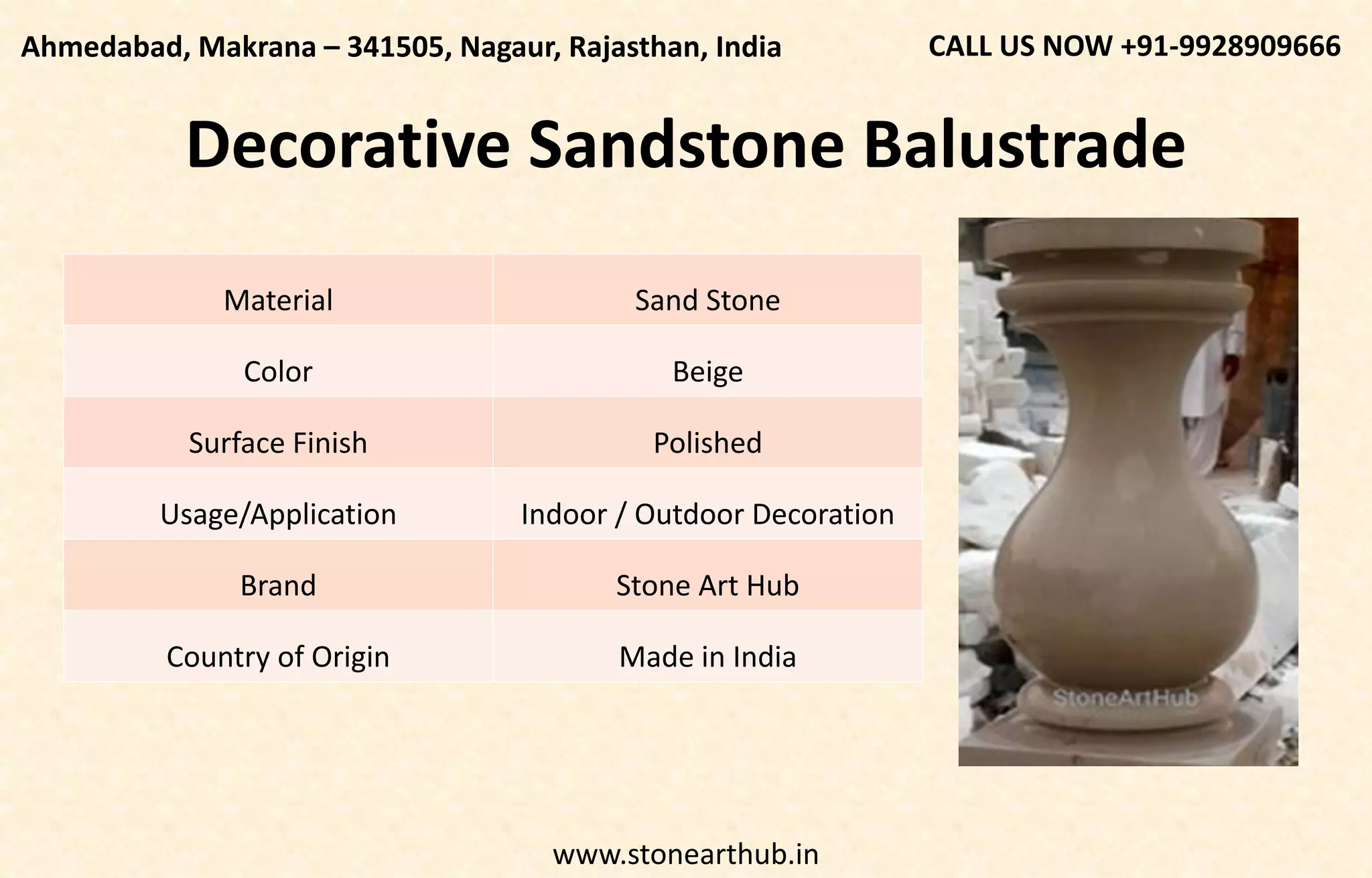 Decorative Sandstone Balustrade Stone Art Hub