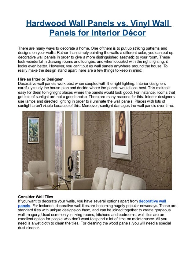 Hardwood Wall Panels Vs Vinyl Wall Panels For Interior Decor